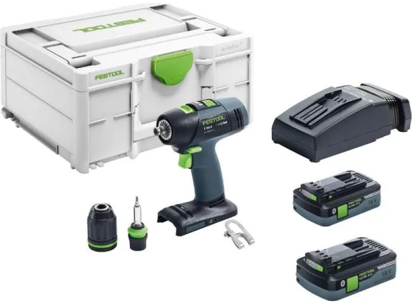 Festool sladdlös borr/skruvdragare T 18+3 HPC 4.0 I-Plus i Systainer3