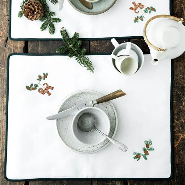 Langkilde & Søn - Julduk med julbock - 38 x 50 cm.