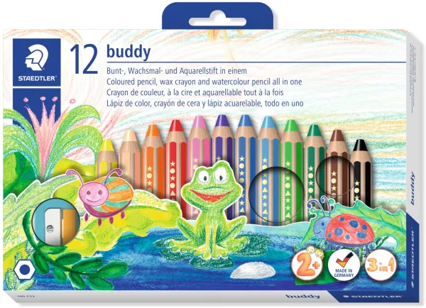 Färgpennor Buddy chunky 3i1 (12)