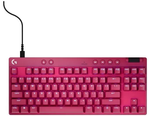 Logitech G PRO X TKL LIGHTSPEED - Logitech Magnetic Analog - Linjär - Gaming-tangentbord - Utan Numpad - Nordisk - Röd