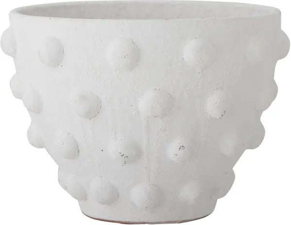 BLOOMINGVILLE Rokiya Dekorationskruka, Vit, Terrakotta